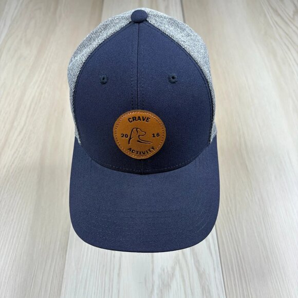 Rhoback Mens Blue Gray Classic Crave Activity Adjustable Snapback Hat Cap ONFM - Picture 1 of 8